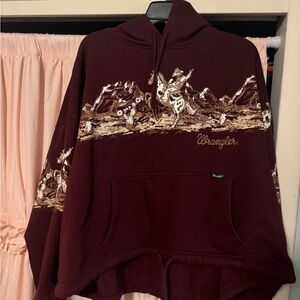 Wrangler Burgundy Western Hoodie
